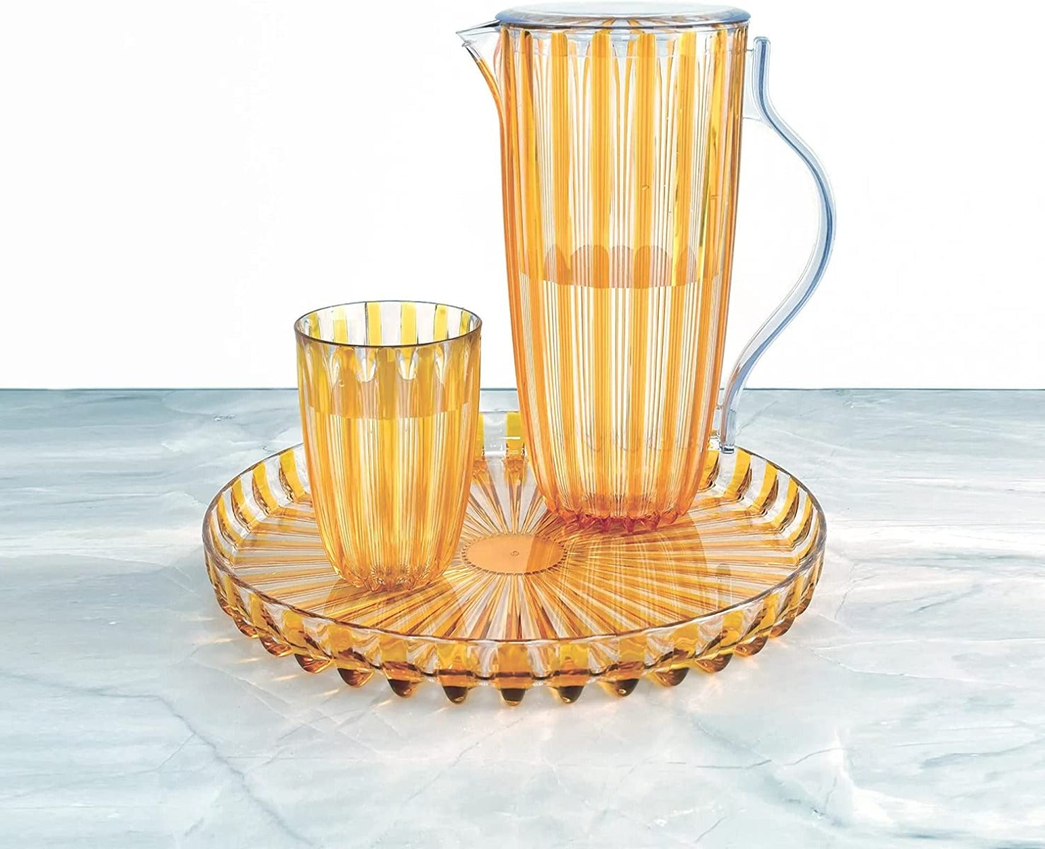 CARAFFA CON COPERCHIO "DOLCEVITA" AMBRA