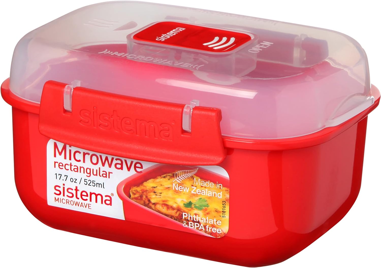 CONTENITORE PER MICROONDE 525 ML, ROSSO