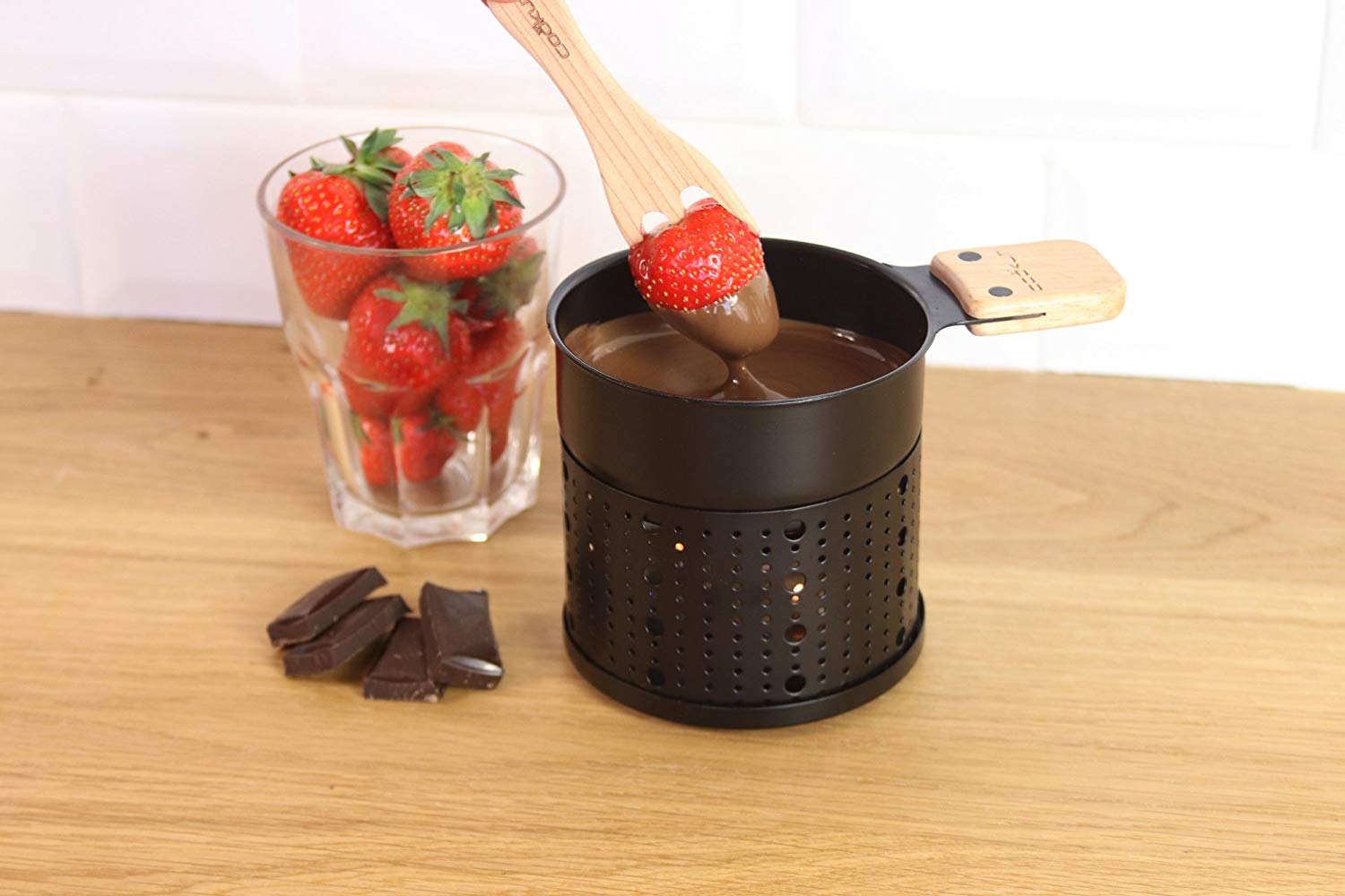 SET FONDUTA CIOCCOLATO PER 2 PERSONE LUMI CHOCO