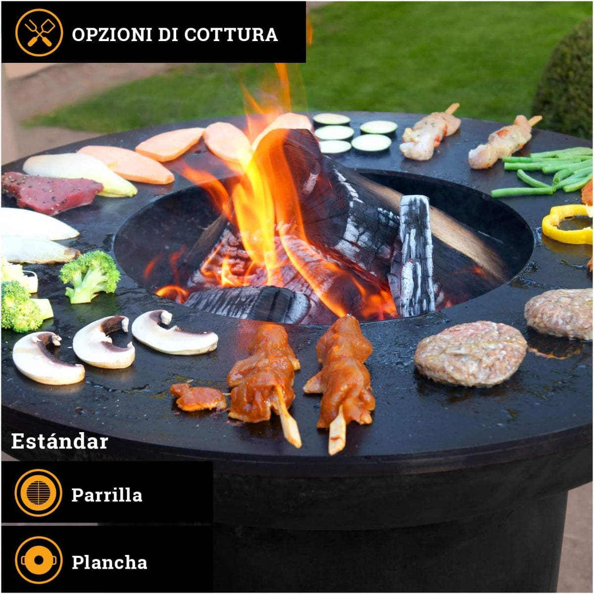 BRACIERE E CAMINO BONFEU BONBIZA NERO 80X80X100CM