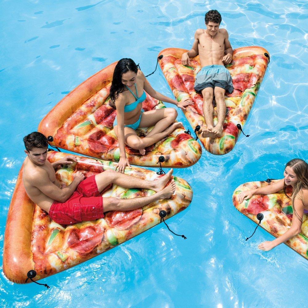 MATERASSINO GONFIABILE TRANCIO DI PIZZA 175X145CM
