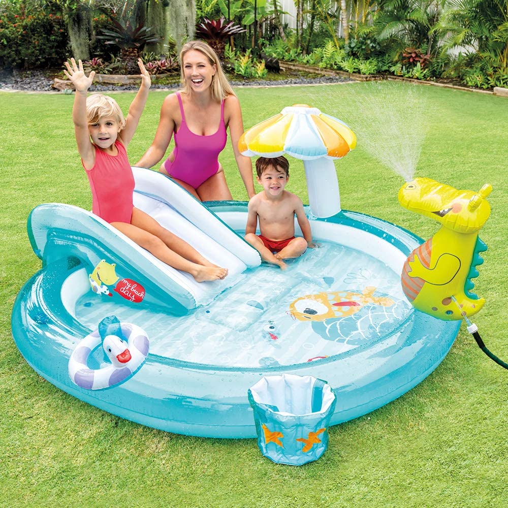 PISCINA PLAY CENTER ALLIGATORE CON SPRUZZO  201X170X84CM