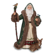 Babbo Natale Resina con Ghirlanda 27,3x24,8h40,3cm Marrone Peraga Christmas