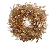 Corona con Sfere Glitter Rame/Oro/argento D.70 cm