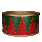 Base albero max h210 metallo tamburo verde e rosso cm50x50h25 Peraga Christmas