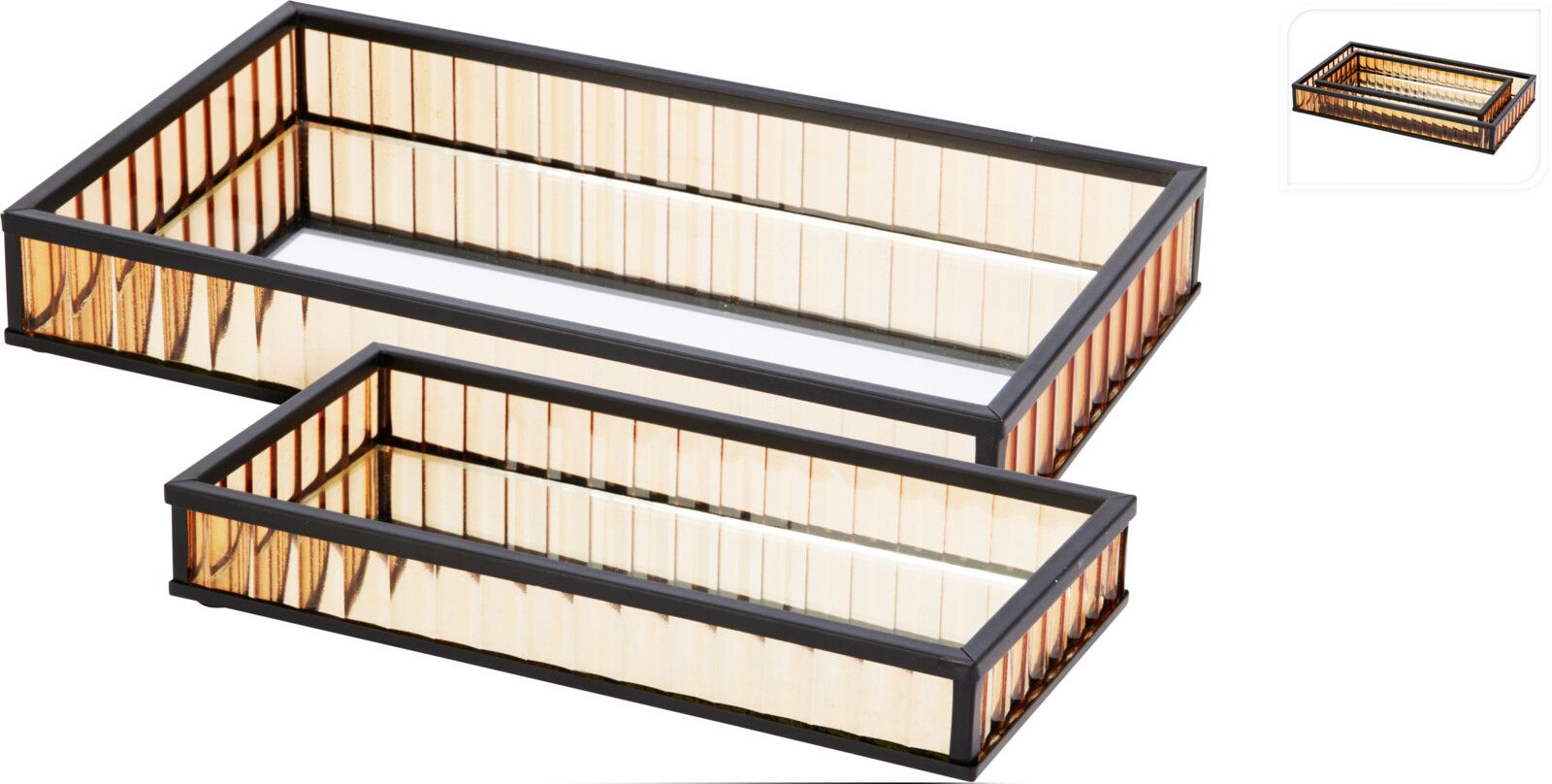 Vassoio piccolo Decorativo in Legno - Marrone 20x10cm