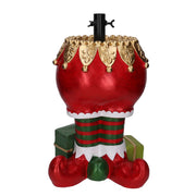 Base albero gambe di elfo max h210 resina 33x55,5x28cm rosso Peraga Christmas