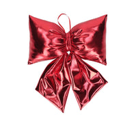 Fiocco tessuto lucido rosso 16x20cm Peraga Christmas