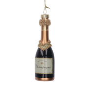Addobbo vetro bottiglia champagne D3,7h12,5 cm oro Peraga Christmas