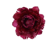 FIORE CON CLIP ROSSO SANGUE 11X5CM
