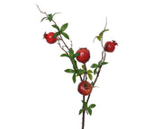 Ramo Melograno con Foglie Rosse H.68 cm