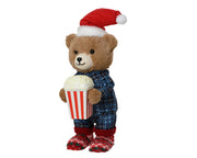 Orso circo natalizio con Popcorn H45cm