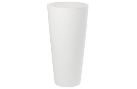 VASO TONDO ALTO 70CM BIANCO OTTICO