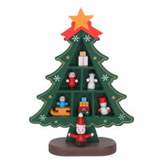 Albero Legno con Addobbi Verde 20cm Peraga Christmas