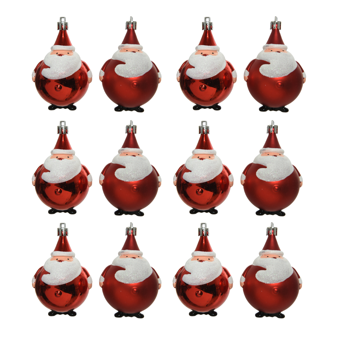 OFFERTA 12 BABBO NATALE DA APPENDERE H.8.5 ROSSO ASSORTITO