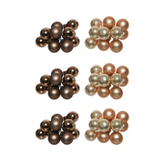 OFFERTA 6 MAZZOLINI DI SFERE NATALIZIE D.2CM MARRONE MODELLO ASSORTITO