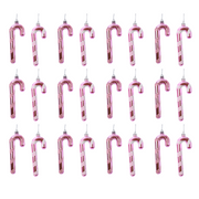 OFFERTA 12 CONFEZIONI DA 2 BASTONCINI DI ZUCCHERO APPENDIBILI H.12 ROSA/BIANCO MODELLO ASSORTITO