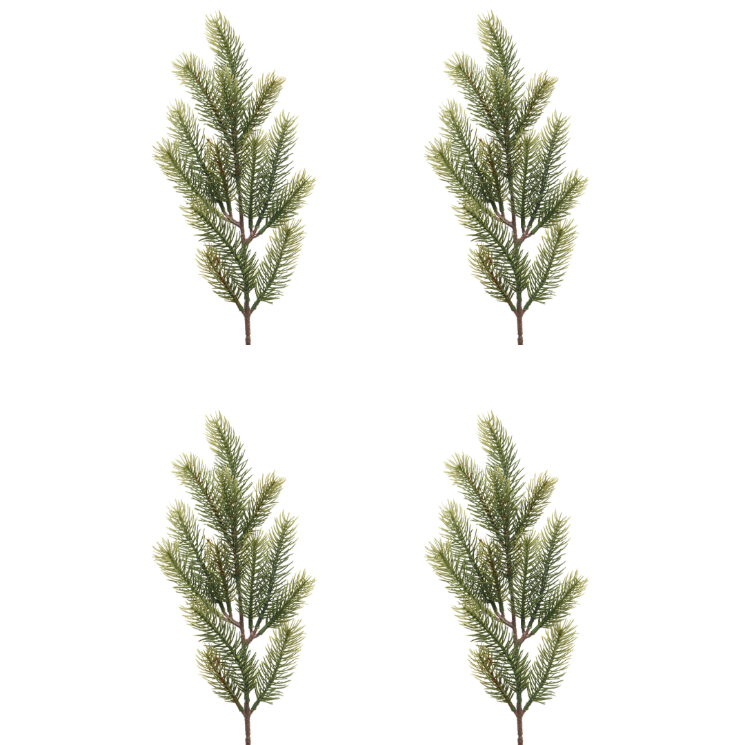 OFFERTA 4 RAMI NATALIZI DI PINO H50CM VERDE