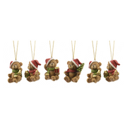 OFFERTA 6 ORSETTI NATALIZI APPENDIBILI 6X4.7X4.4CM MARRONE ASSORTITO
