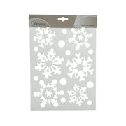 STENCIL PER FINESTRE CON FIOCCHI DI NEVE 20X30CM