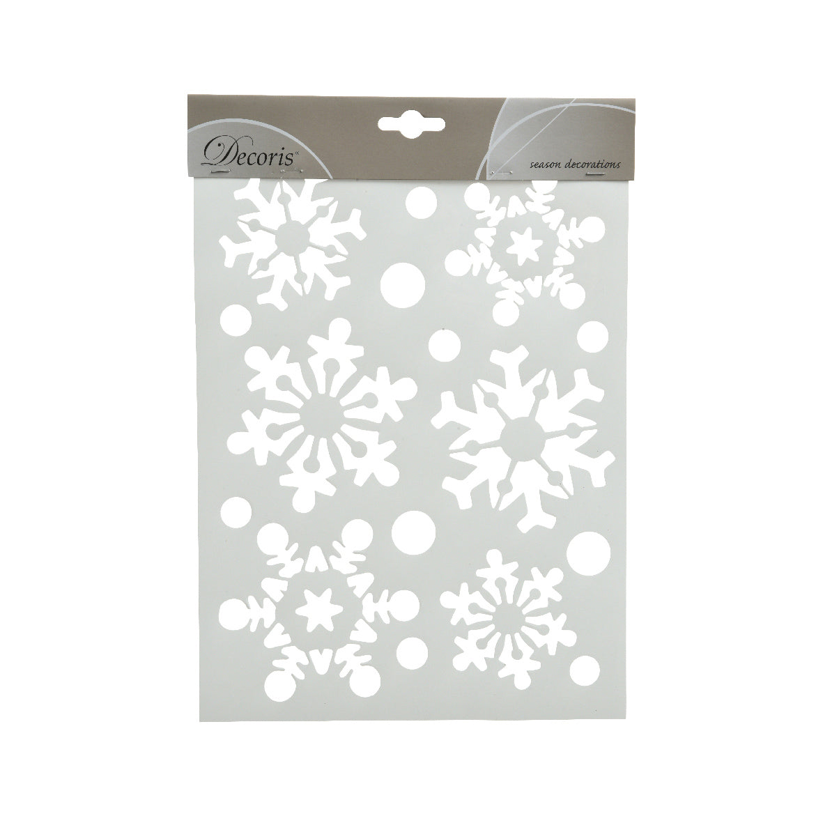 STENCIL PER FINESTRE CON FIOCCHI DI NEVE 20X30CM