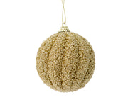 pallina di natale con Perle Oro Glitter 8cm