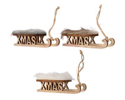 1 SLITTA DECORATIVA APPENDIBILE 4X12X3,5CM "XMAS" MODELLO ASSORTITO