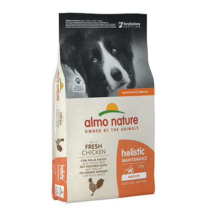 ALMO NATURE CROCCHETTE PER CANE HOLISTIC MAINTENANCE "DOG MEDIUM" POLLO - 12KG