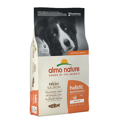 ALMO NATURE CROCCHETTE CANE ADULTO HOLISTIC DOG MEDIUM ADULT 12KG SALMONE