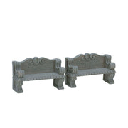 Stone Bench, Set Of 2 - LEMAX COD. 74612