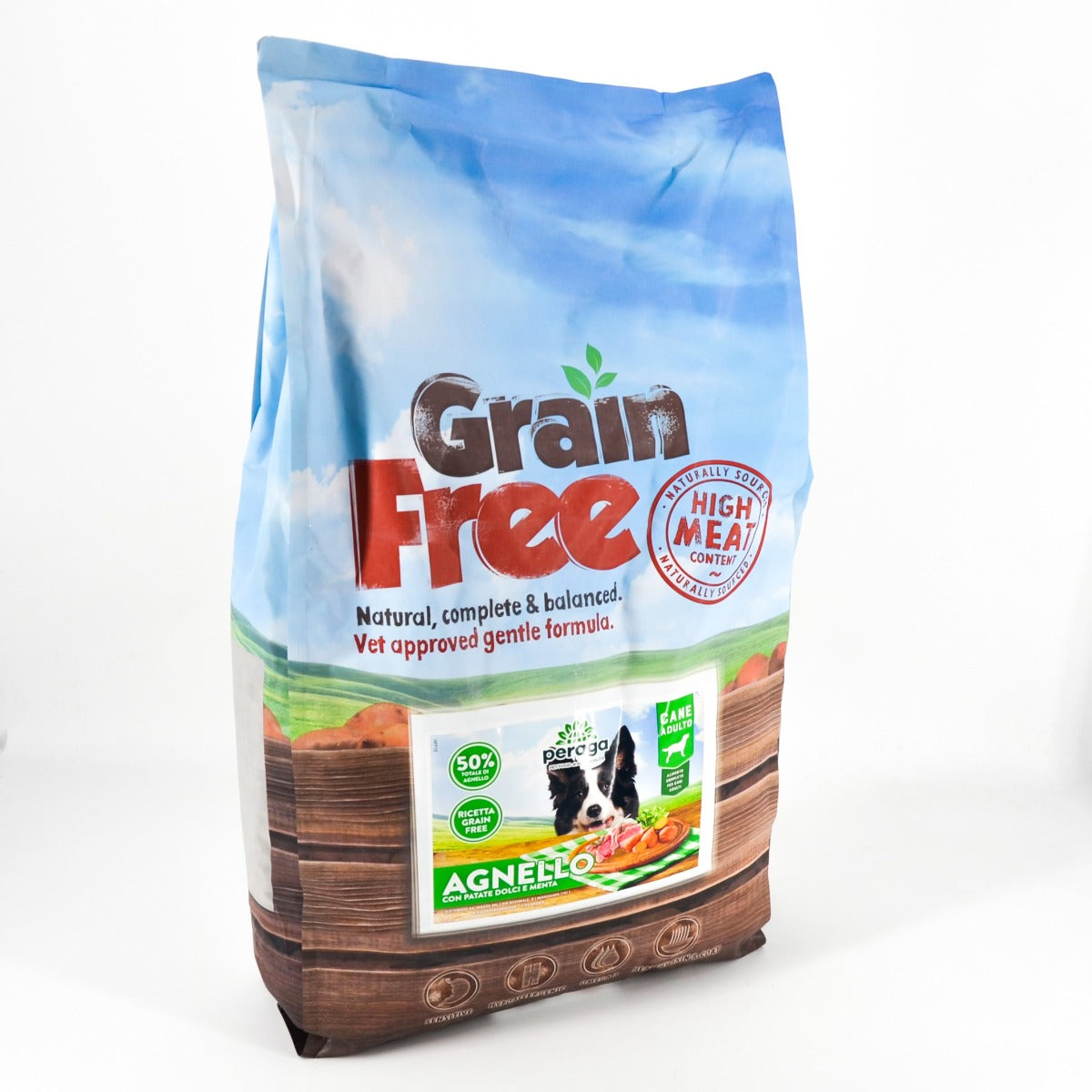 CROCCHETTE PERAGA GRAIN FREE PER CANE ADULTO 12KG AGNELLO