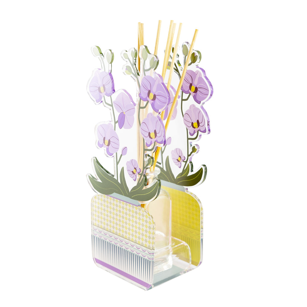 Profumatore Livinia Grande Orchidea 17,5x9,5xH33cm Viola Vesta Home