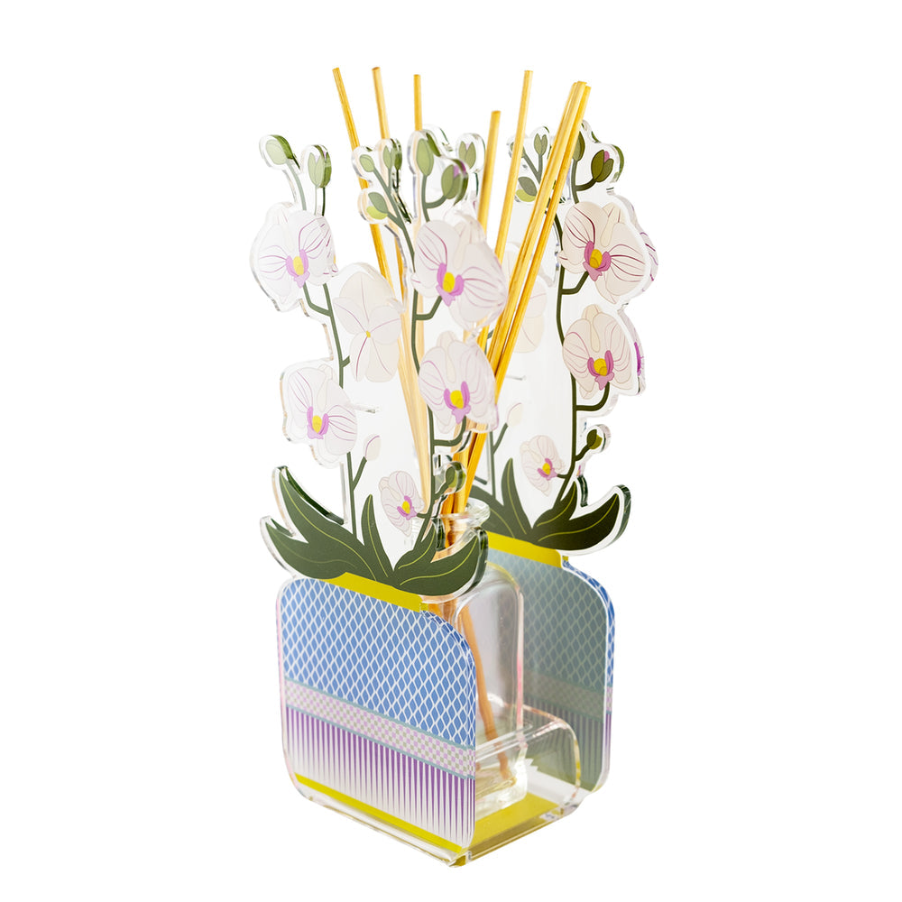 Profumatore Livinia Grande Orchidea 17,5x9,5xH33 cm 200ml Bianco Vesta Home