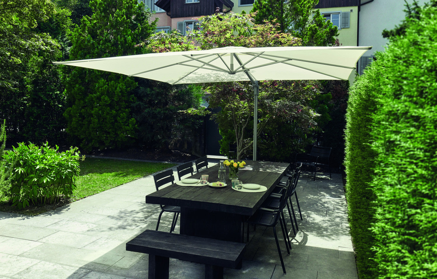 OMBRELLONE SUNFLEX RETRATTILE/ORIENTABILE 3X3 ECRU