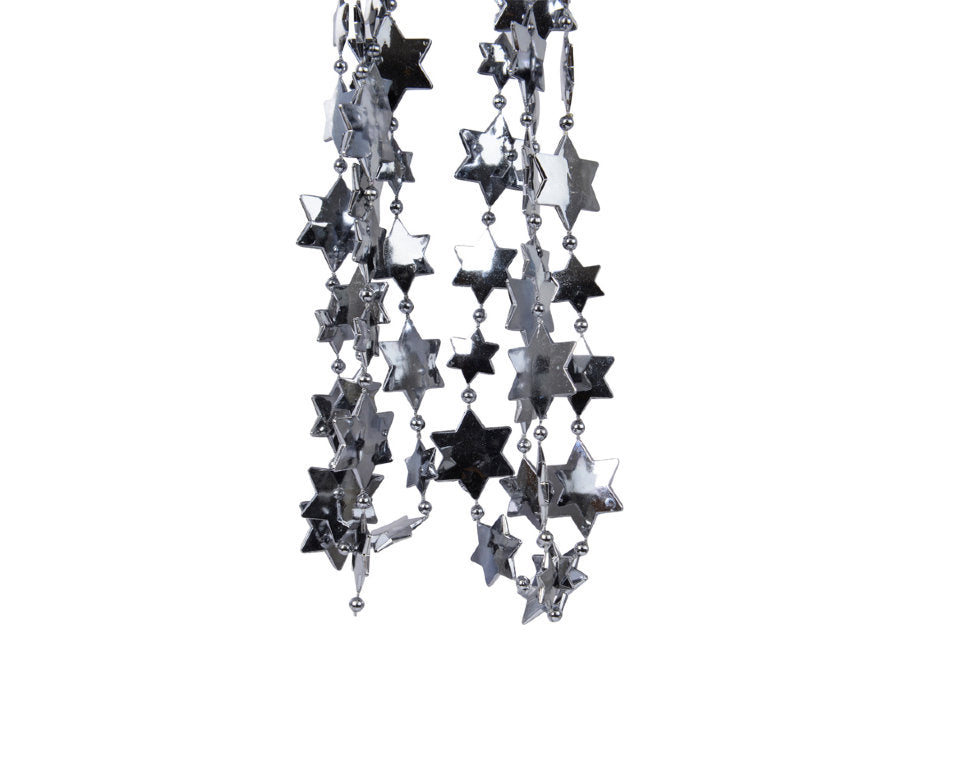 GHIRLANDA NATALIZIA CON STELLE NERE 2.6X270CM