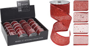 OFFERTA 3 NASTRI GLITTER ROSSO 4X270CM ASSORTITI