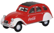Modellino Citroen 2CV Coca Cola 1:76 Rosso Bianco Oxford Diecast