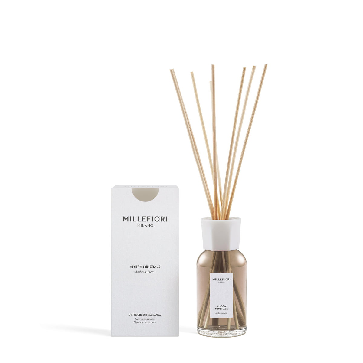 Diffusore a Bastoncini Ambra Minerale 250ml Millefiori Milano