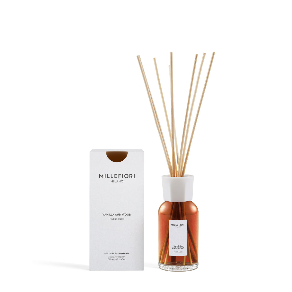 Diffusore Fragranza a Bastoncini Vanilla and Wood 250ml MILLEFIORI MILANO