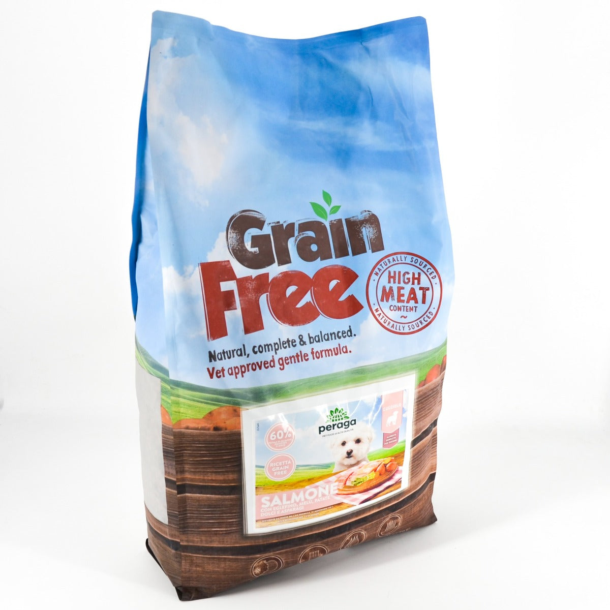 CROCCHETTE PERAGA GRAIN FREE PER CANE CUCCIOLO 12KG SALMONE