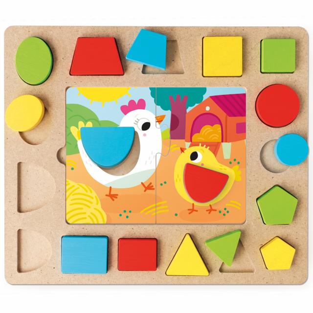 Gioco Educativo Il Giocaforme 16 Forme in Legno 1-3 Anni Headu