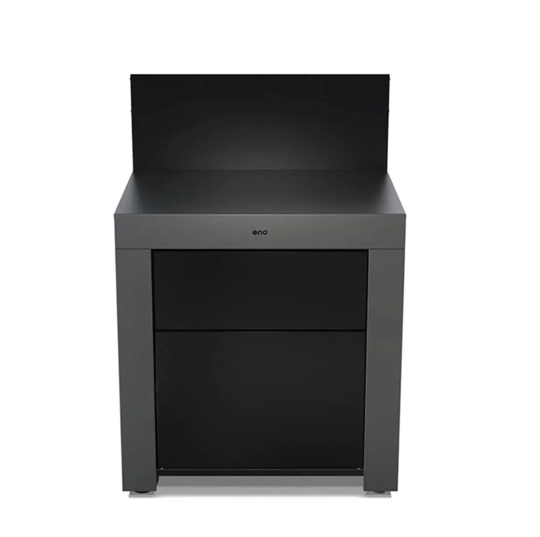 ENO Modulo piano di lavoro con due cassetti 80x62x115 cm grigio e nero
