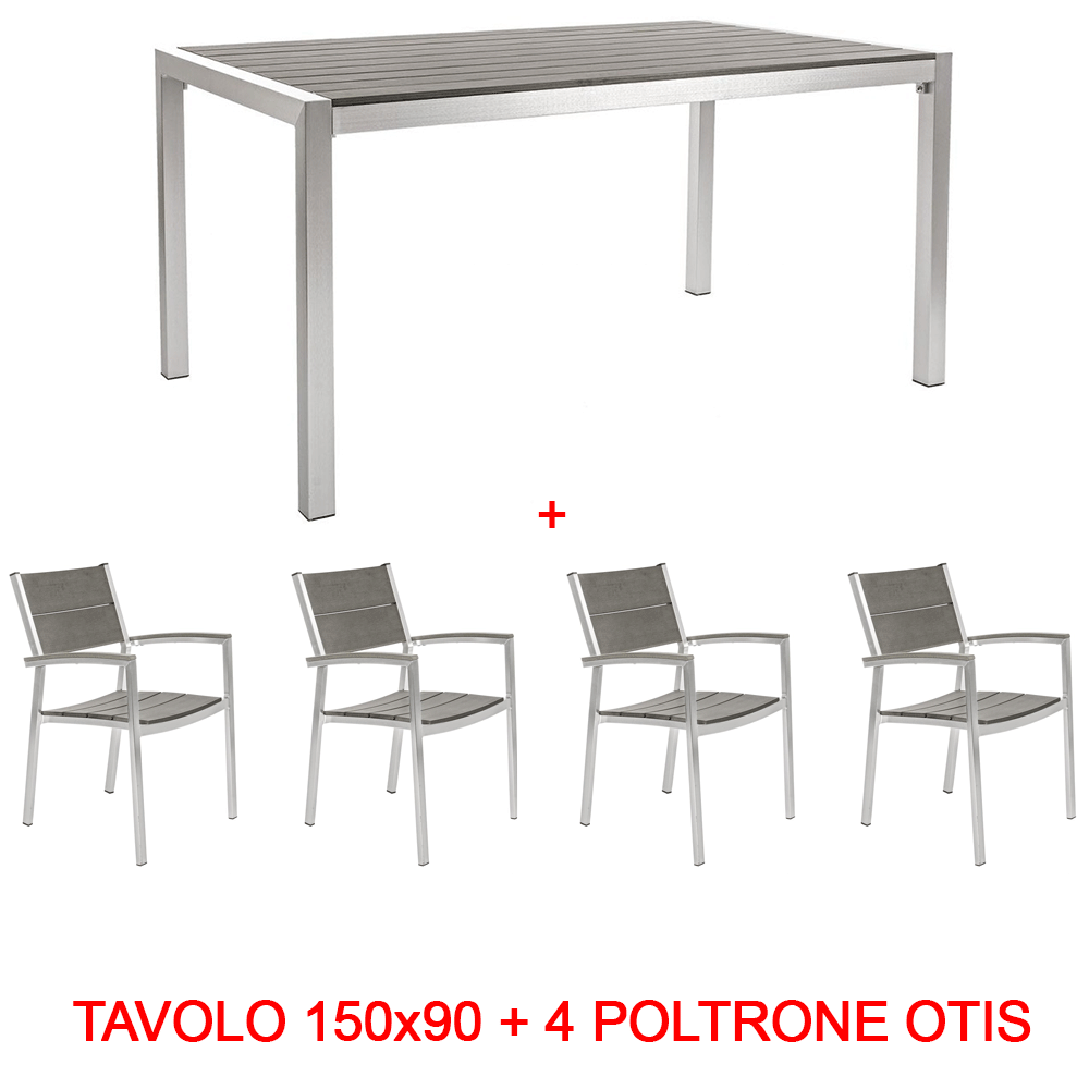 OFFERTA TAVOLO 150X90 + 4 POLTRONE OTIS