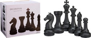 Set 6 pezzi degli scacchi decorativi in resina neri PERAGA CHRISTMAS