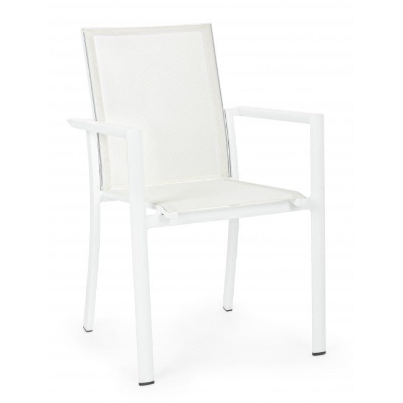 OFFERTA TAVOLO DUBLINO ALLUNGABILE 140/200X140 BIANCO +4 POLTRONE KONNOR BIANCHE