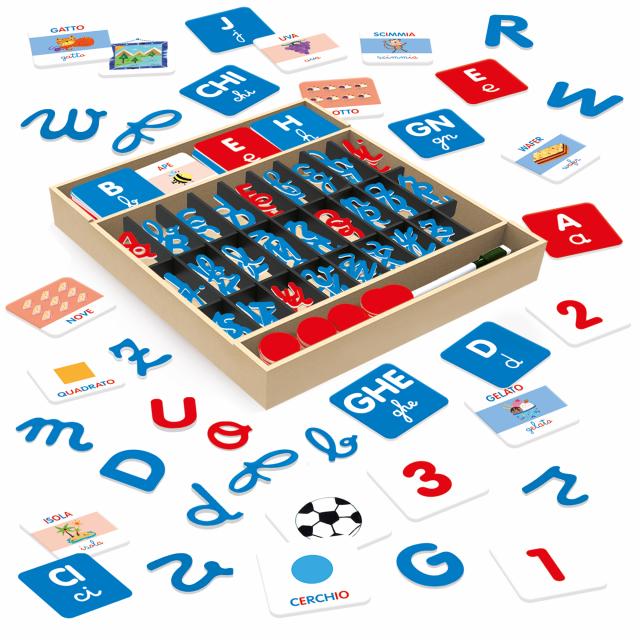 Montessori SUPER BOX per scrivere e leggere 3-6 anni Headu