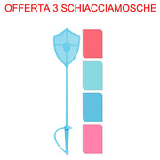 OFFERTA 3 PZ SPADA SCACCIAMOSCHE 54X11X9CM COLORI ASSORTITI