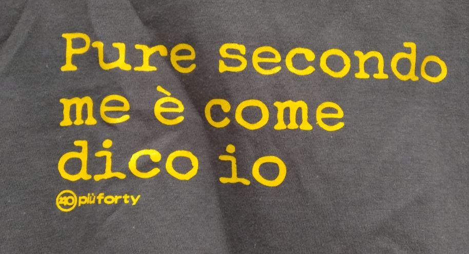 T-SHIRT TAGLIA M UNISEX IN COTONE "PURE SECONDO ME"