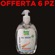 OFFERTA 6PZ GEL IGIENIZZANTE MANI 500ML