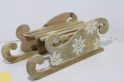slitta in legno mango 46x22x17cm - marrone